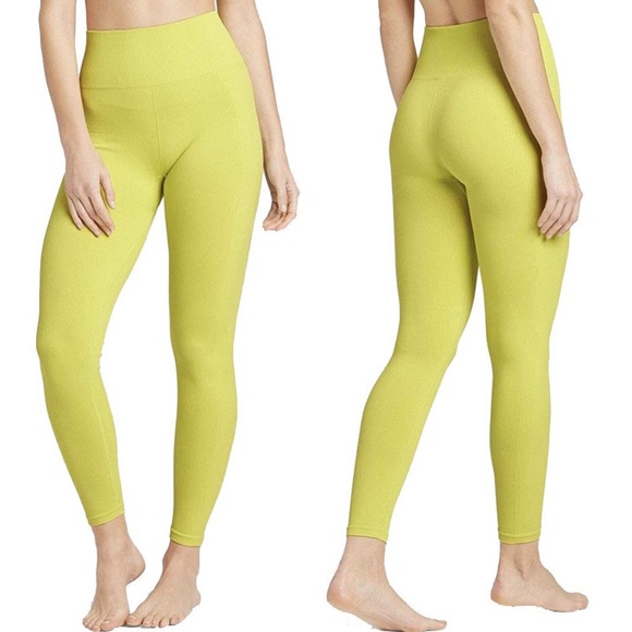 Lime Ribbed 78 Seamless Leggings | Poshmark